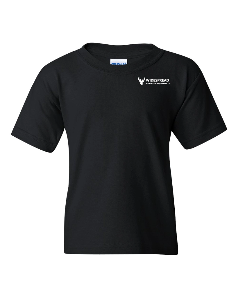 Variant Image for 5000B - Gildan Heavy Cotton™ Youth T-Shirt - Widespread - Logo F&B - 1C D White - Website Widespread Rentals