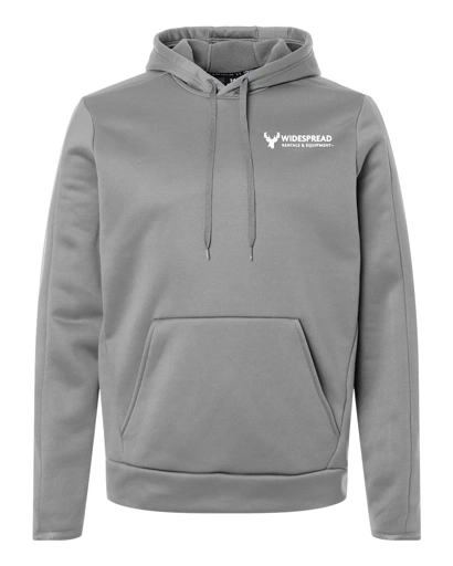 Variant Image for 6010164 - Under Armour Men's Armour Fleece Pro Hooded Sweatshirt - Widespread - Logo F&B - 1C D White - Website Widespread Rentals