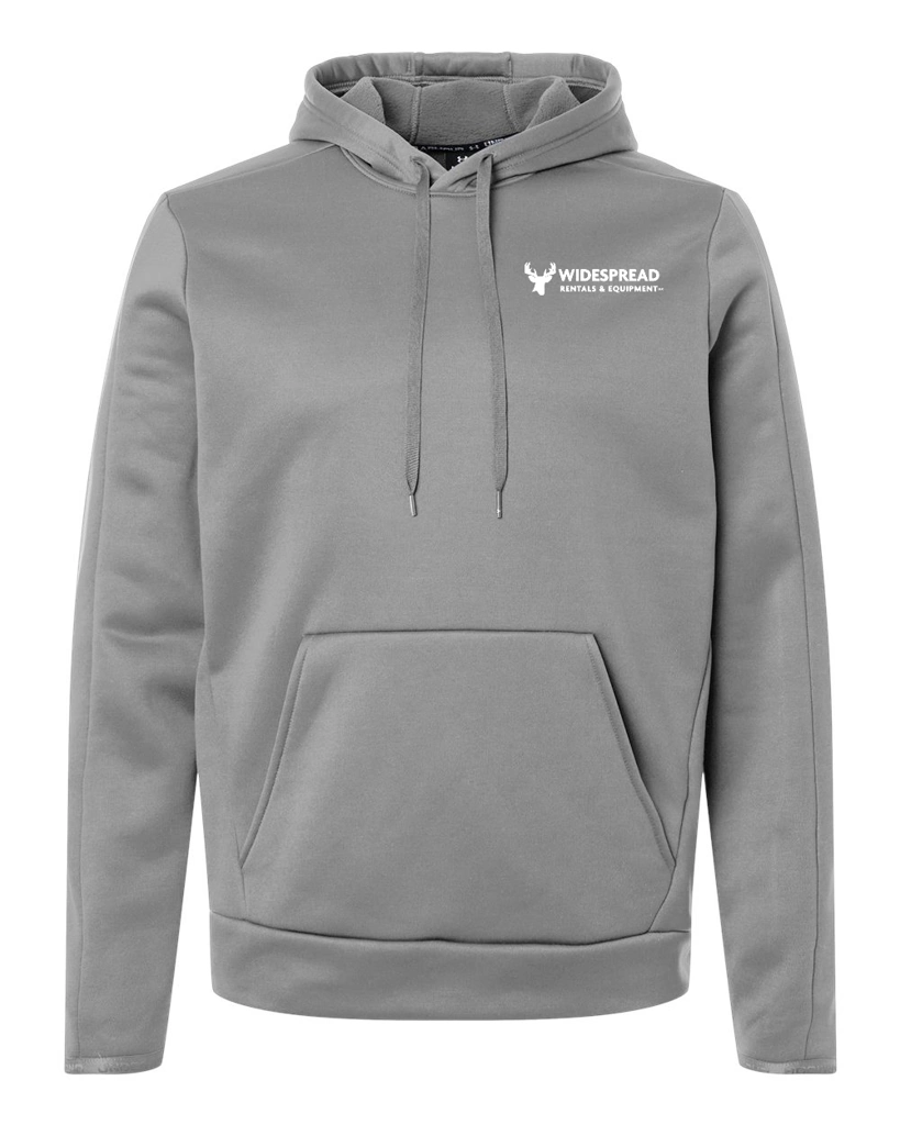 Variant Image for 6010164 - Under Armour Men's Armour Fleece Pro Hooded Sweatshirt - Widespread - Logo F&B - 1C D White - Website Widespread Rentals