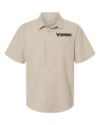 Variant Image for CE520 - CORE365 Men's UltraUVP Shoreline Short Sleeve Staff Shirt - Widespread - 1C E - Black - Website Widespread Rentals