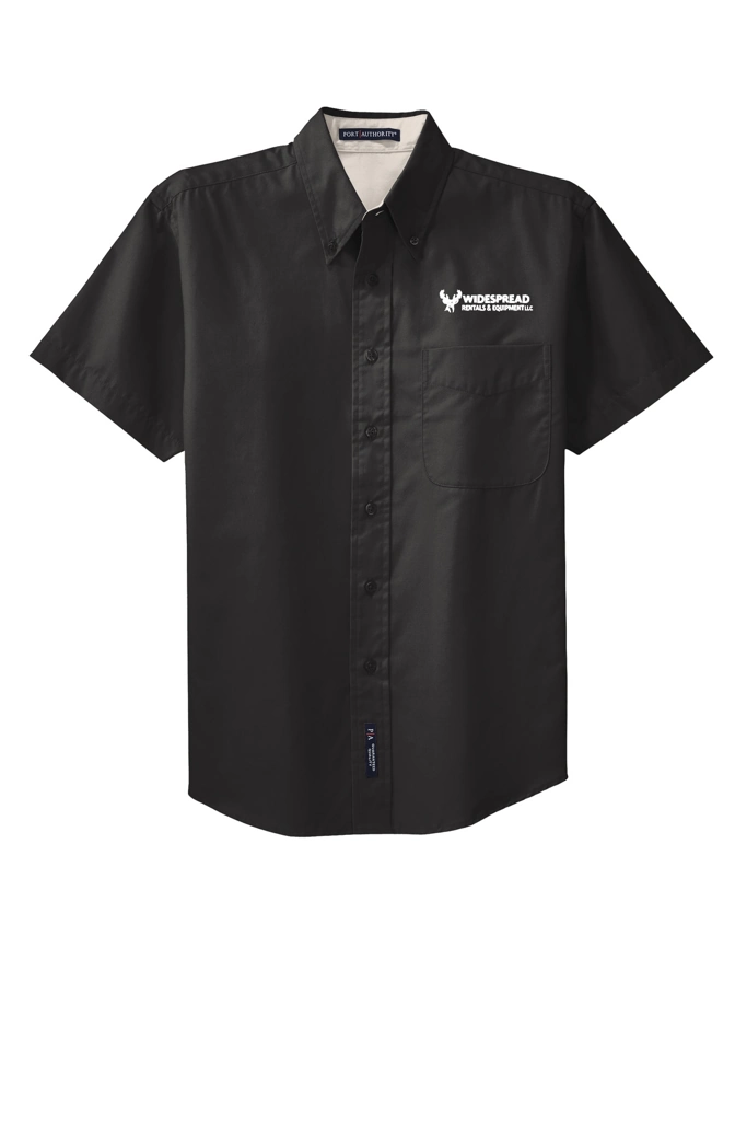 Variant Image for TLS508 - Port Authority® Tall Short Sleeve Easy Care Shirt. - Widespread - 1C E - White - Website Widespread Rentals
