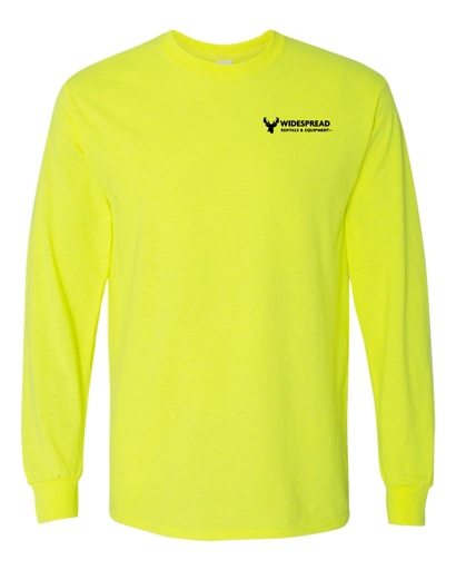 Variant Image for 5400 - Gildan Unisex Heavy Cotton™ Long Sleeve T-Shirt - Widespread - Logo F&B - 1C D Black - Website Widespread Rentals
